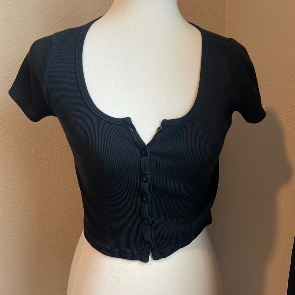 Black button down brandy Melville